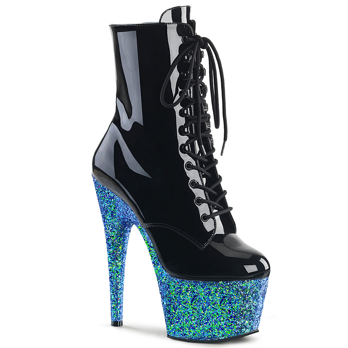 Pleaser Adore1020LG in Black/Blue Pleaser Shoes