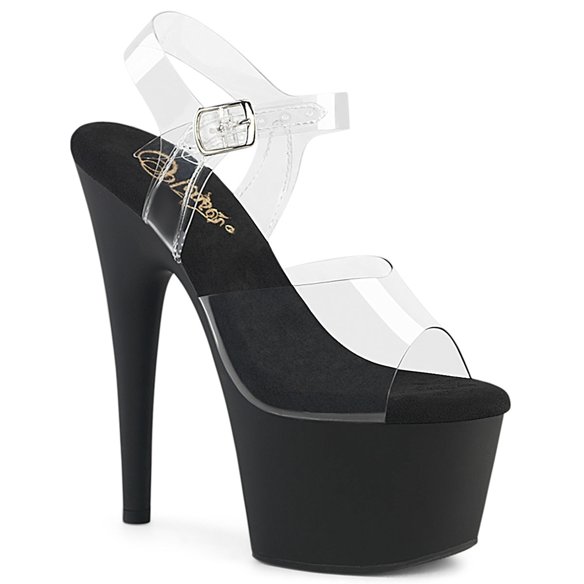 Pleaser Womens ADORE-708N/BTPU/M Sandals, Blk Jelly Like Tpu Pleaser Womens ADORE-708N/BTPU/M Sandals, Blk Jelly Like Tpu