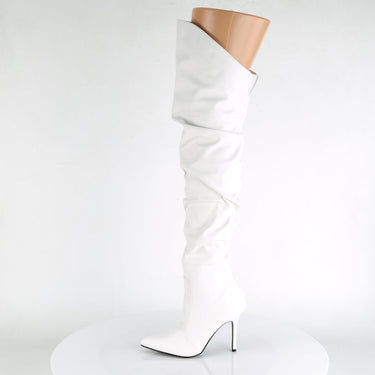 white-faux-leather