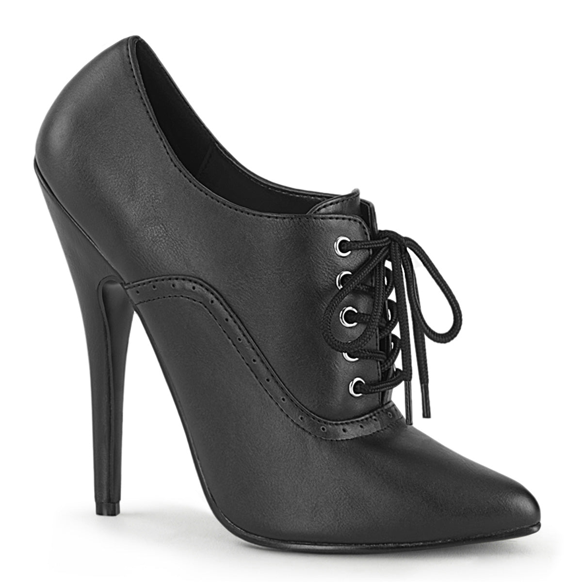 Devious Domina-460 in Black Vegan Leather â Pleaser Shoes