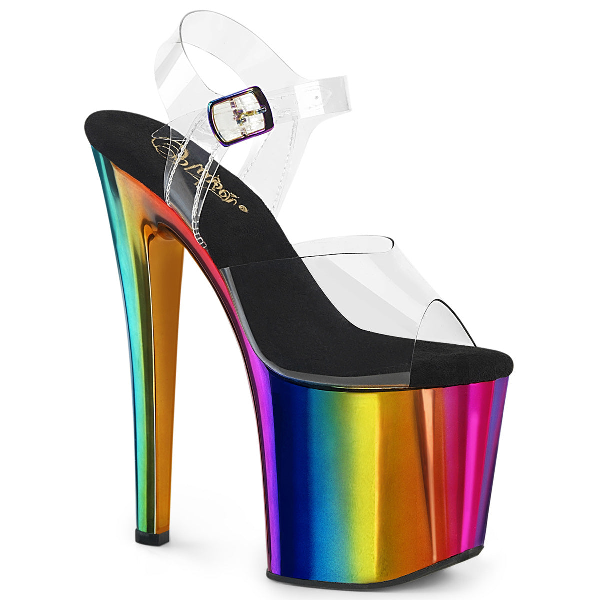 Pleaser Enchant-708RC in Clear/Multicolor â Pleaser Shoes