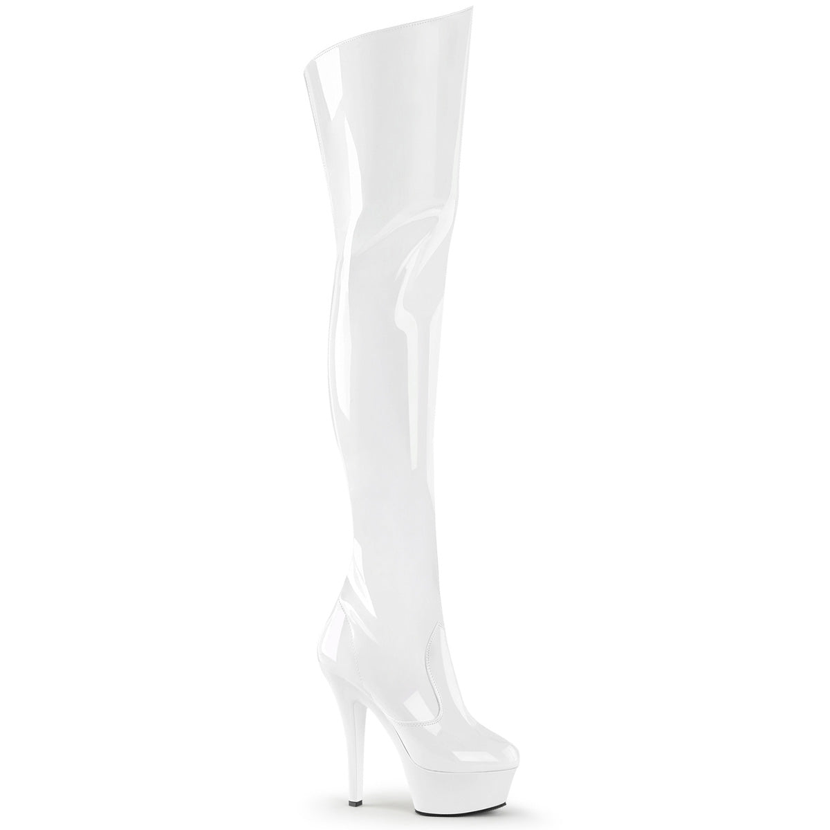 Pleaser Kiss-3010 in White â Pleaser Shoes