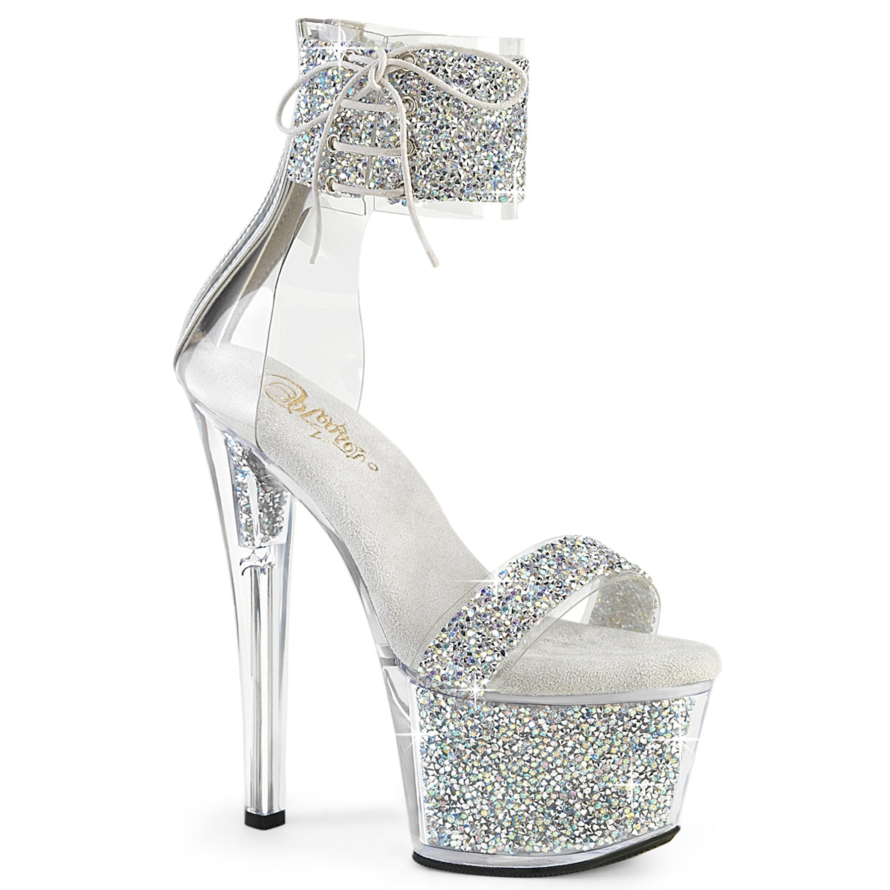 Pleaser Sky-327RSI in Silver â Pleaser Shoes