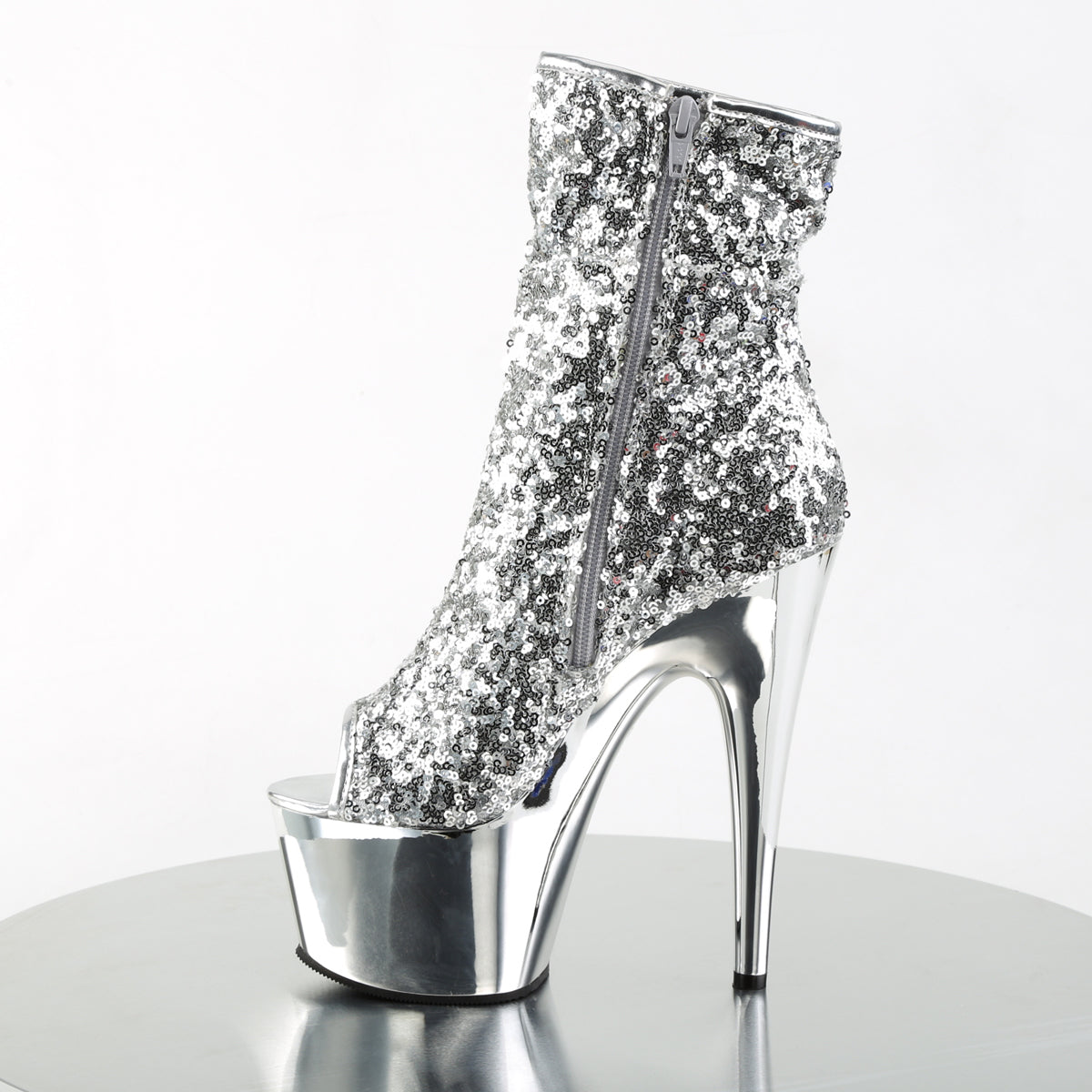 Pleaser Adore-1008SQ in Silver – Pleaser Shoes