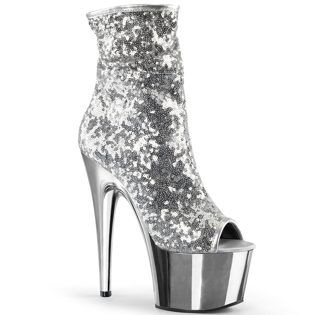 Pleaser Adore-1008SQ in Silver – Pleaser Shoes