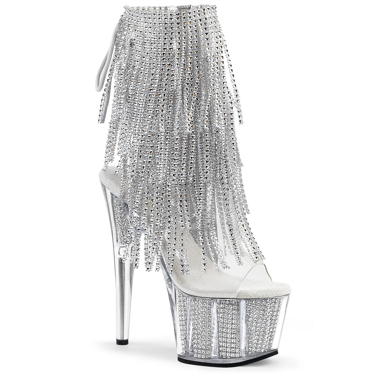 Pleaser Adore-1017SRS in Clear/Silver – Pleaser Shoes