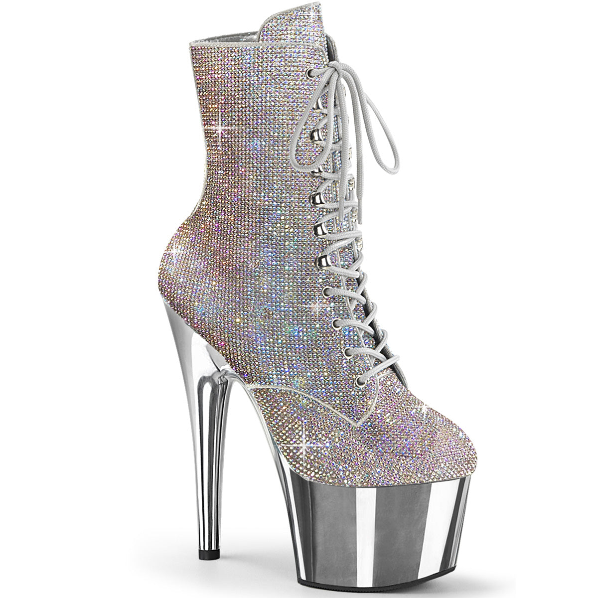 Pleaser Adore-1020CHRS in Multicolor/Silver – Pleaser Shoes