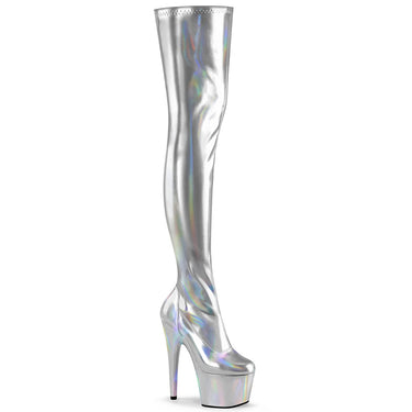 Pleaser Adore-3000HWR in Silver/Silver Hologram – Pleaser Shoes