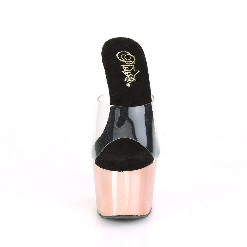 Pleaser Adore-701 in Clear/Rose Gold – Pleaser Shoes