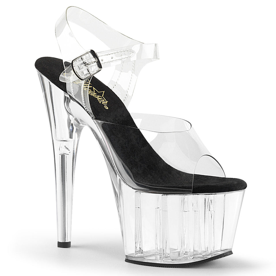 Pleaser Adore-708 in Black/Clear – Pleaser Shoes