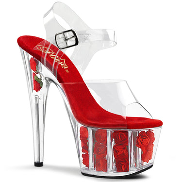 Pleaser Adore-708FL in Clear/Red – Pleaser Shoes