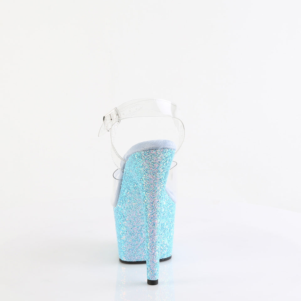 Pleaser Adore-708LG in Clear/Blue – Pleaser Shoes