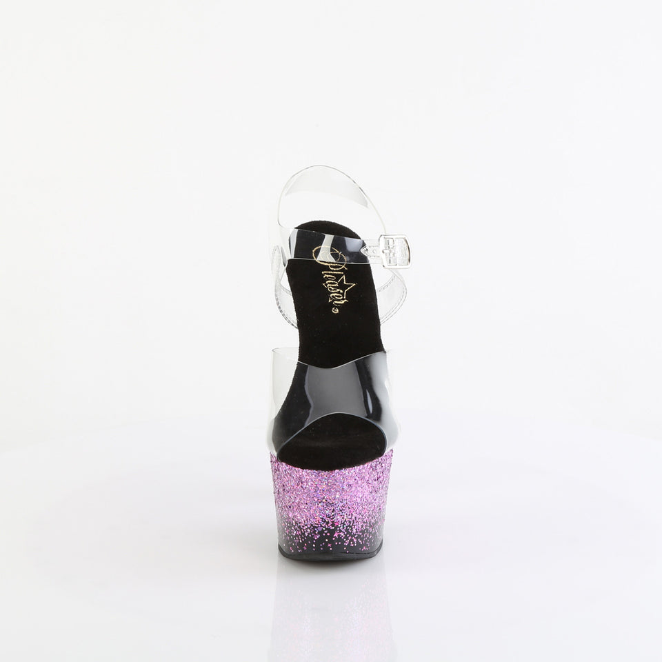 Pleaser Adore-708SS in Clear/Purple – Pleaser Shoes