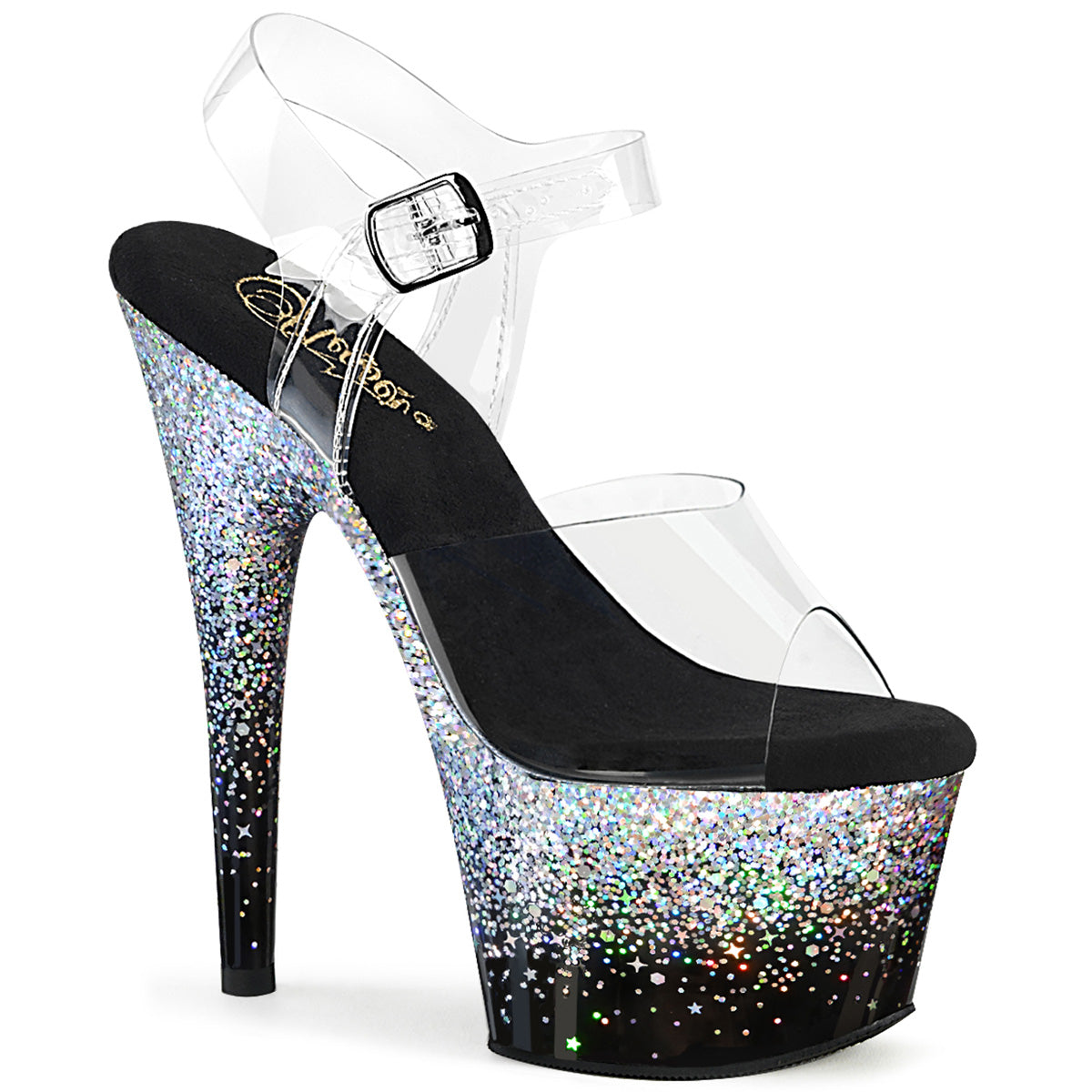 Pleaser Adore-708SS in Clear/Silver – Pleaser Shoes