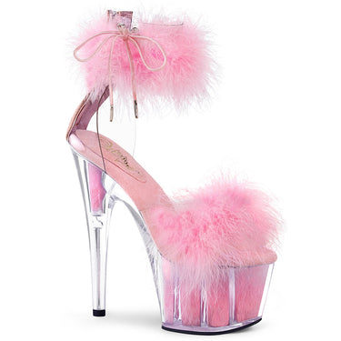 Fabulicious Majesty-501F-8 in Baby Pink Vegan Leather/Clear – Pleaser Shoes