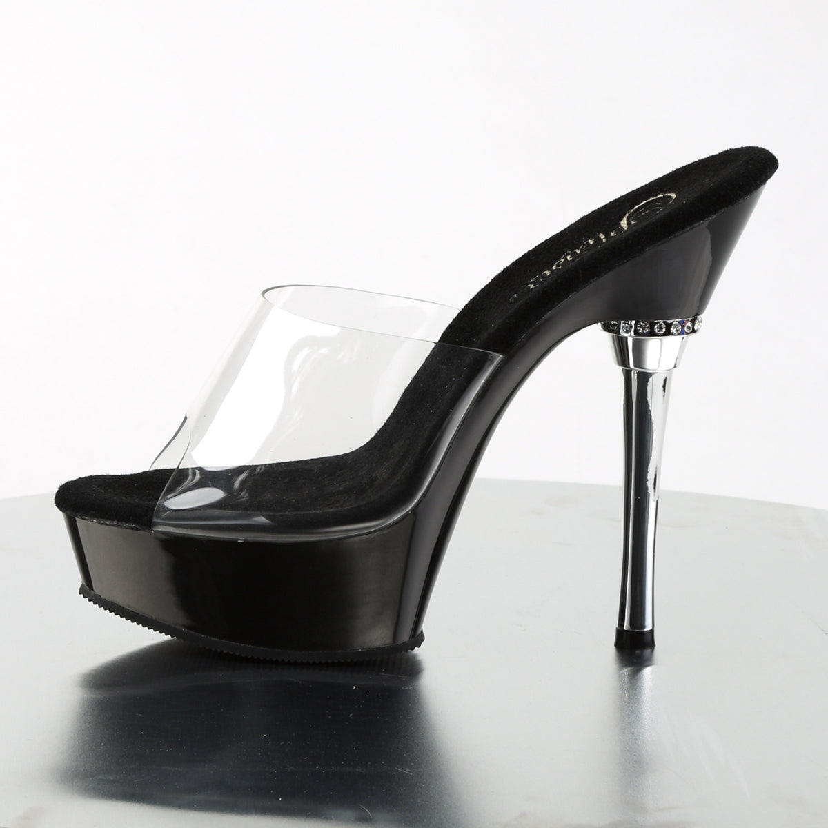 Sandali Con Plateau Pleaser Allure-601 Donna - Tacco Stiletto 14 Cm, Materiale Sintetico, Senza Chiusura