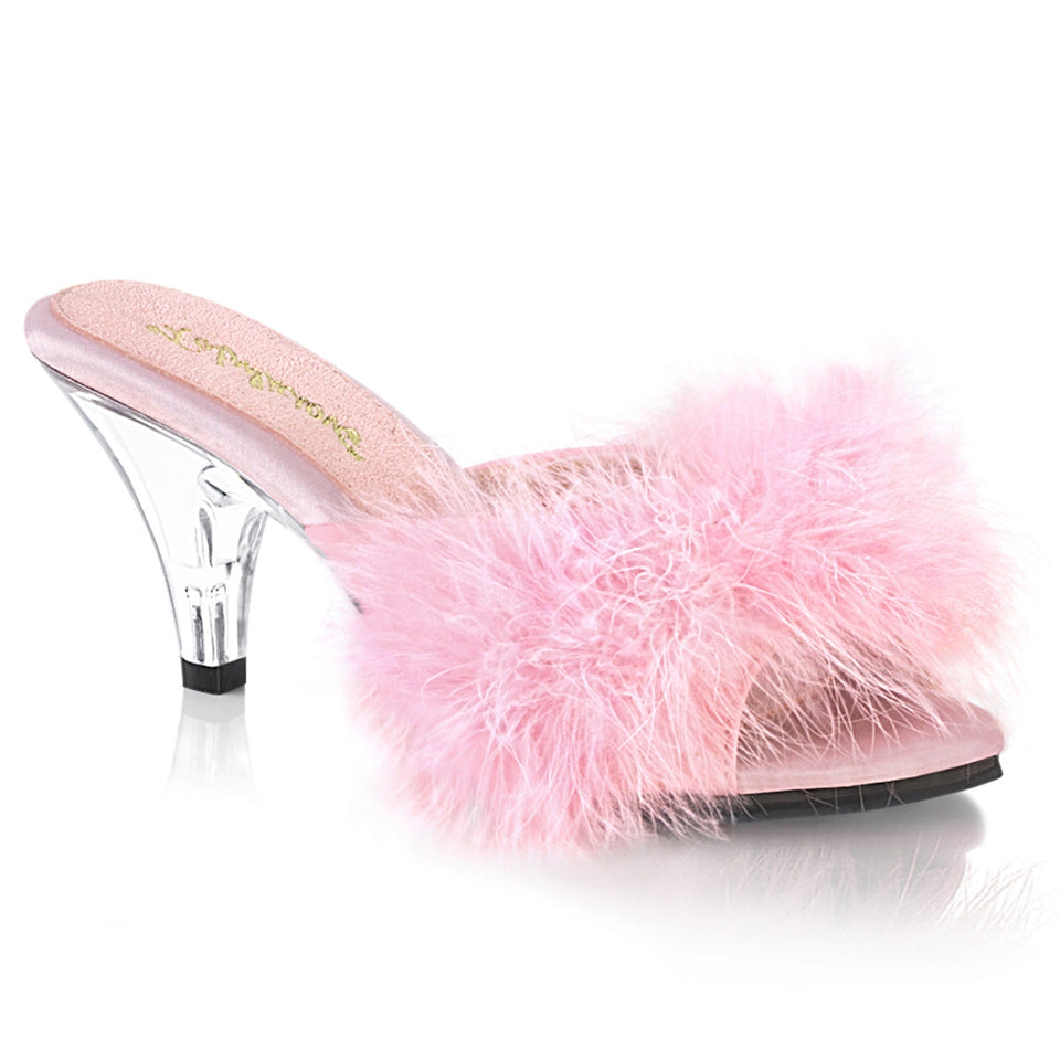 Fabulicious Belle-301F in Baby Pink/Clear – Pleaser Shoes