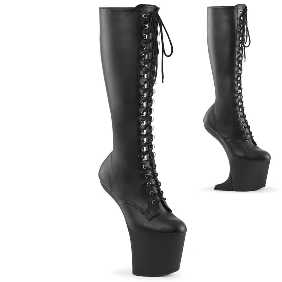 Pleaser Craze-2023 in Black Vegan Leather/Black – Pleaser Shoes