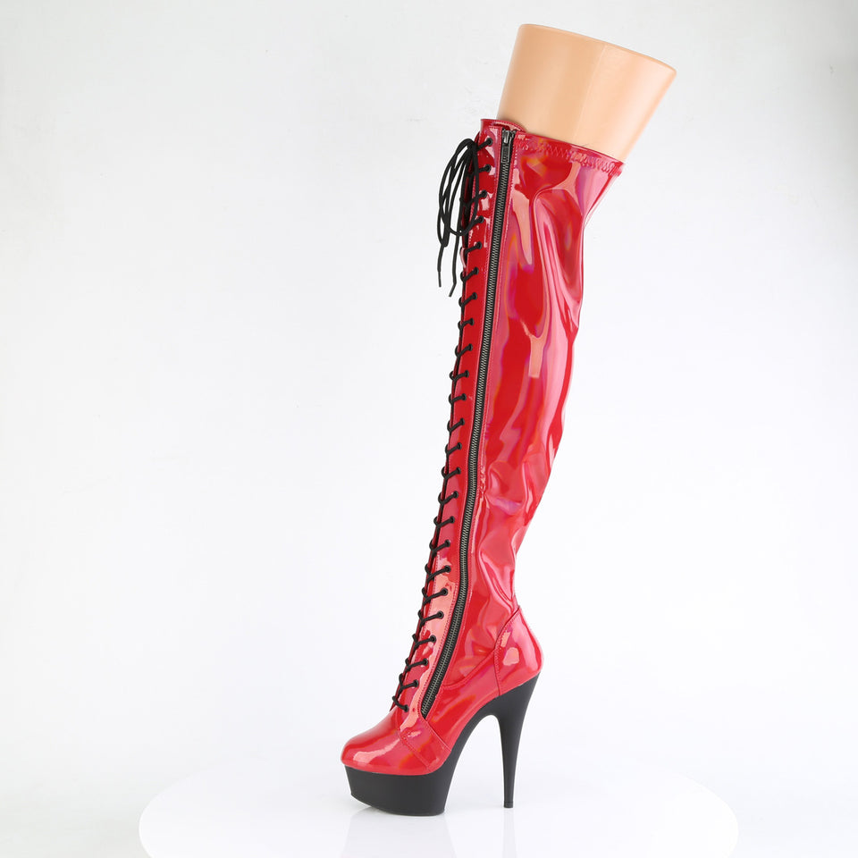 Pleaser Delight-3029 in Red – Pleaser Shoes