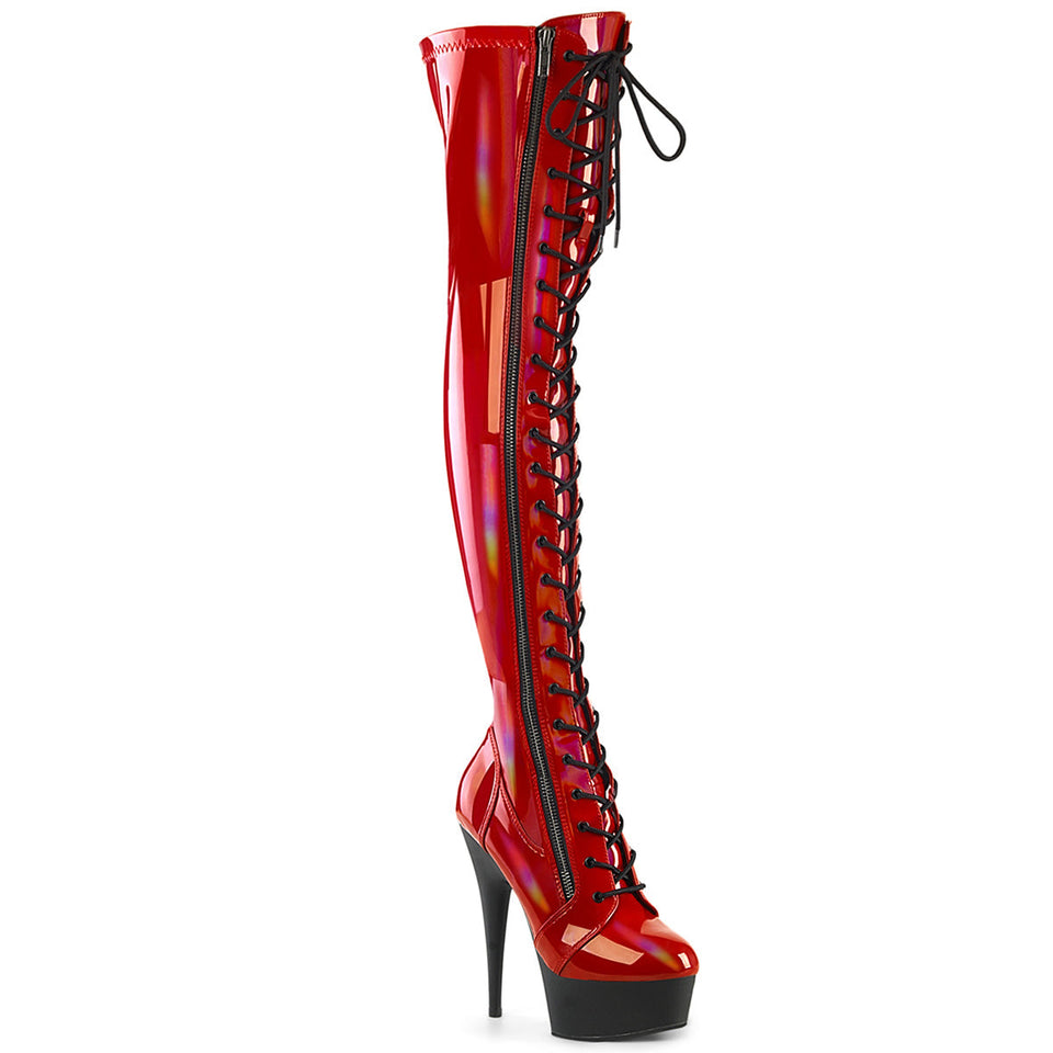 Pleaser Delight-3029 in Red – Pleaser Shoes