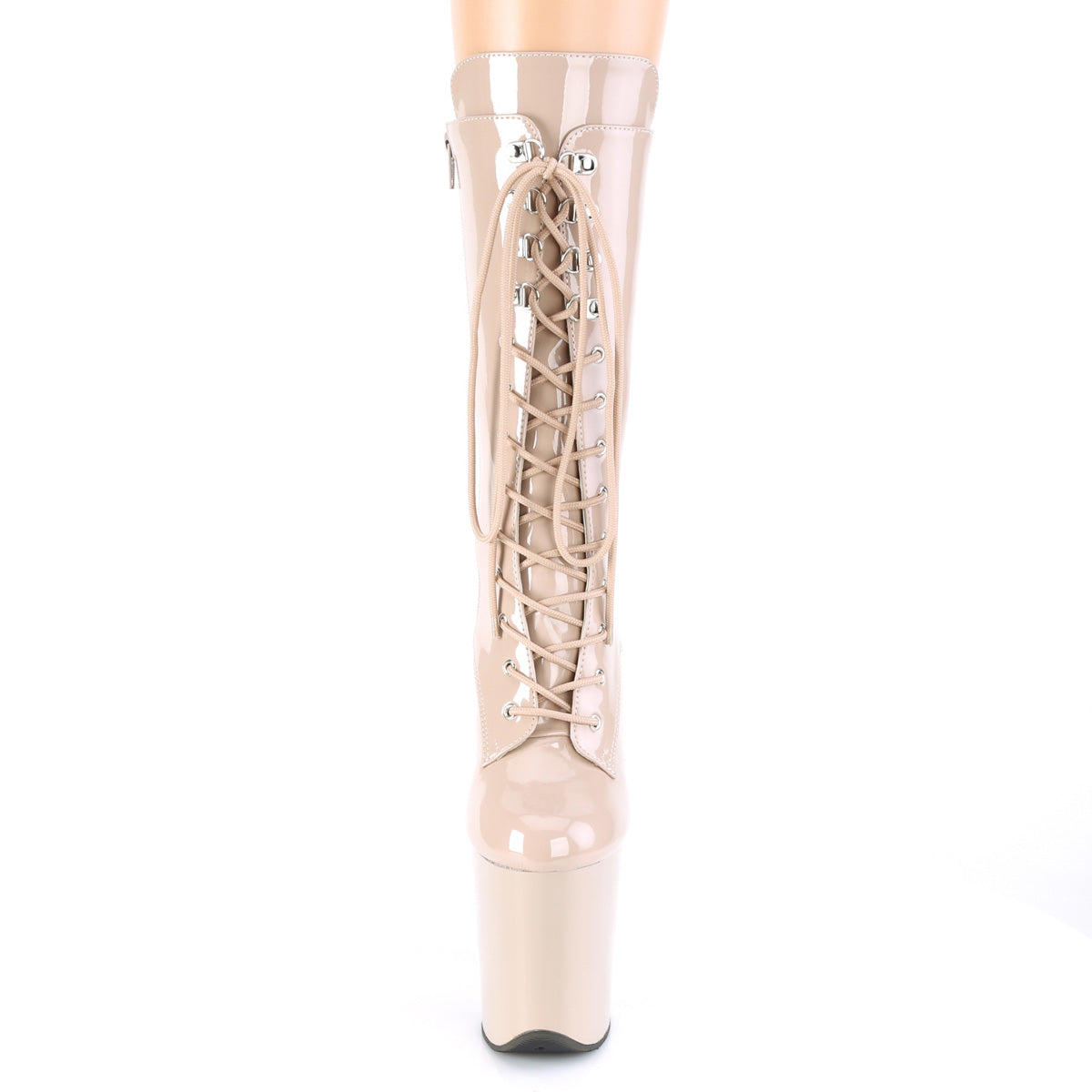 Pleaser FLAMINGO-1050 Hoge Hak Laarzen Roze - 200mm Hak En 100mm Platform Voor Feest En Avond