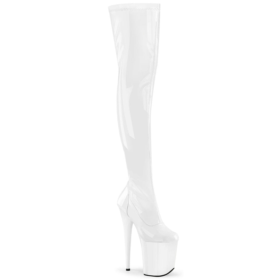 Pleaser Flamingo-3000 in White – Pleaser Shoes