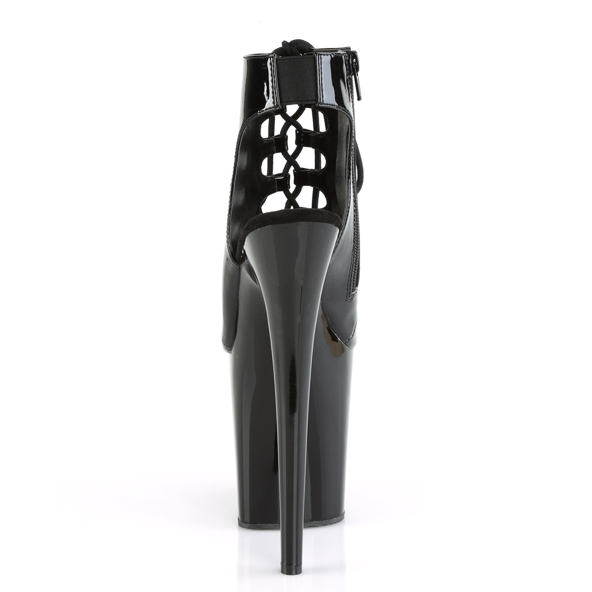 Pleaser FLAMINGO-800-20 Stivaletti Con Tacco A Spillo E Piattaforma, Finto Pelle Nero, Taglia 35 EU