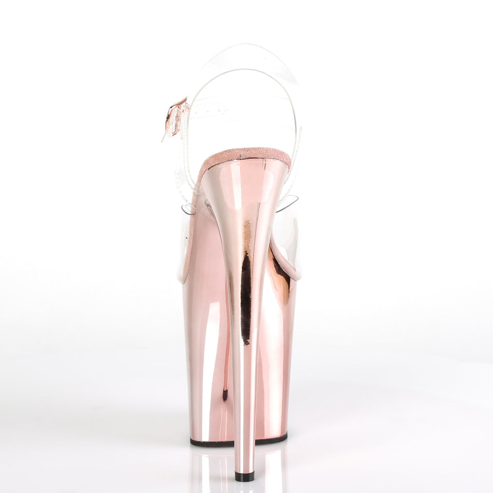 Pleaser Flamingo-808 in Clear/Rose Gold – Pleaser Shoes