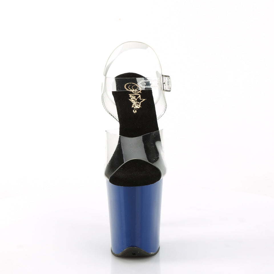 Pleaser Flamingo-808 in Clear/Blue – Pleaser Shoes