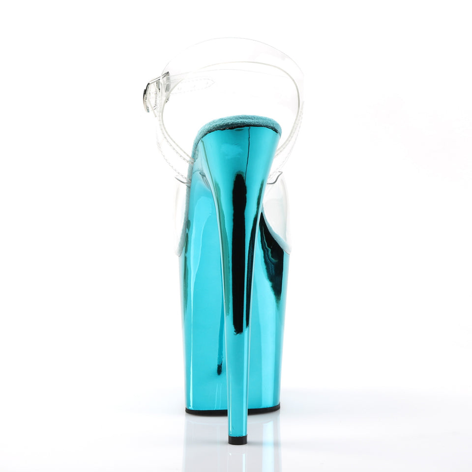 Pleaser Flamingo-808 in Clear/Teal – Pleaser Shoes