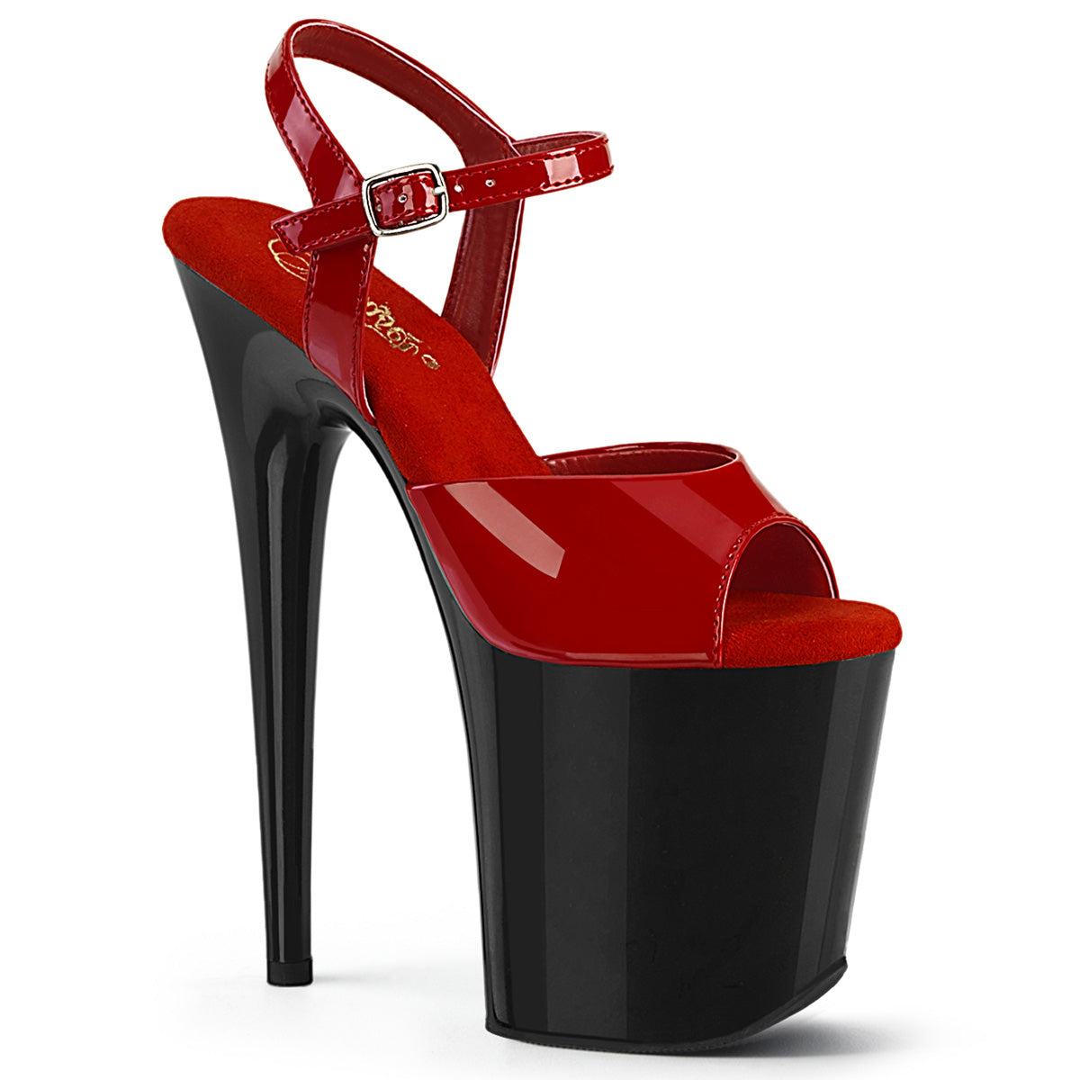 Pleaser Flamingo-809 in Red/Black – Pleaser Shoes