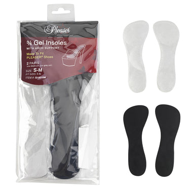 Pleaser Gel Insoles w/ Arch Support - Size 5-8