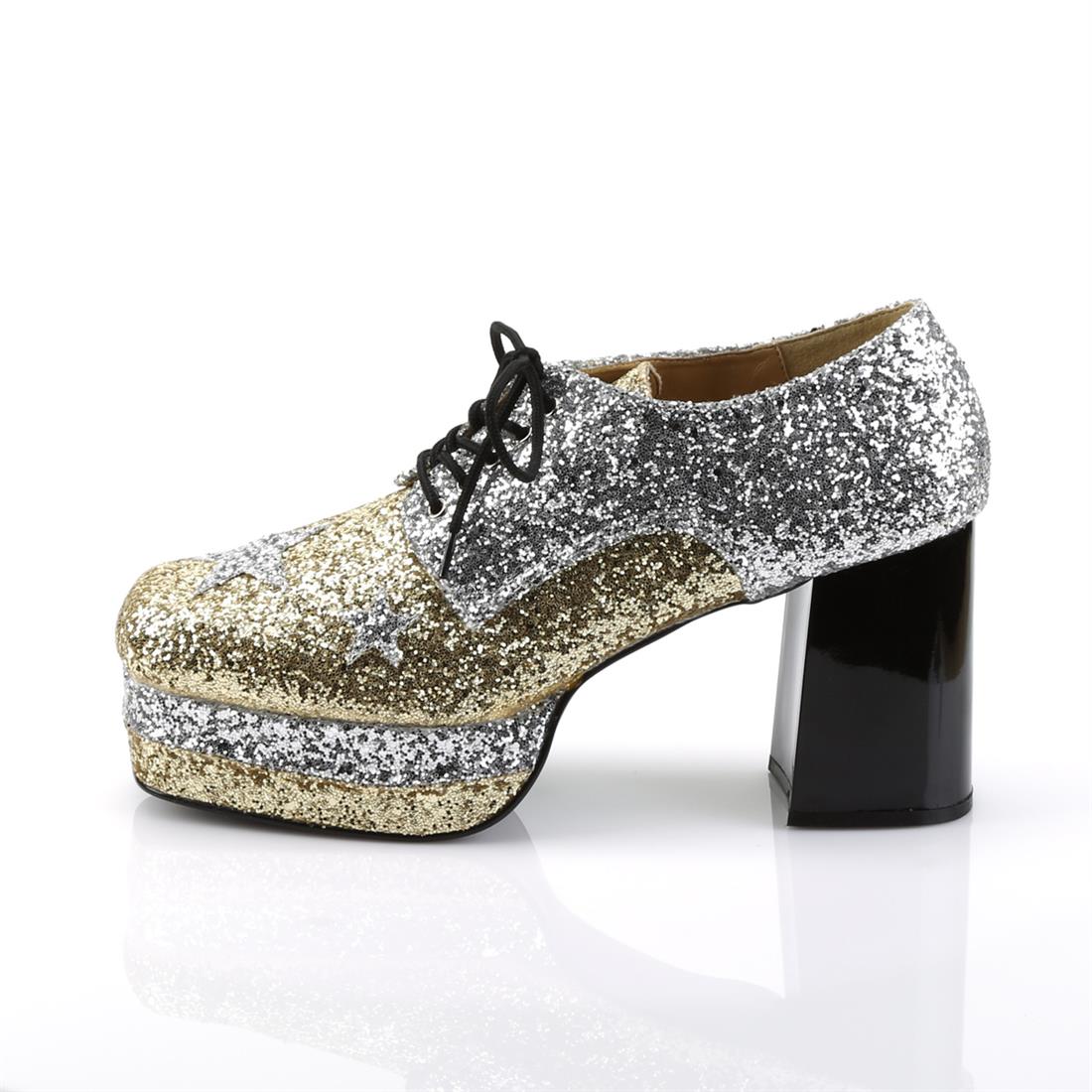 Funtasma Glamrock-02 in Silver – Pleaser Shoes