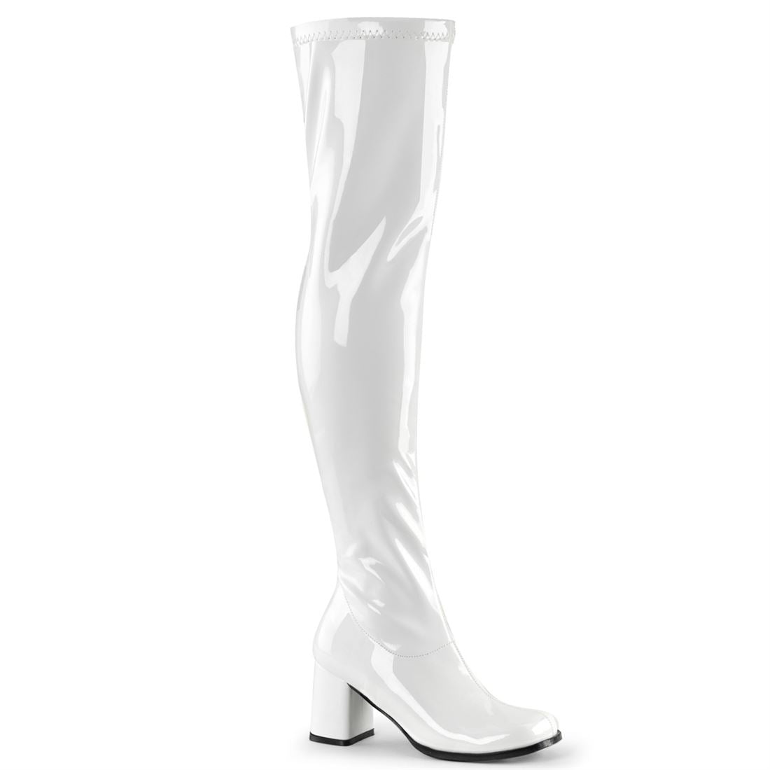 Funtasma Gogo-3000 in White – Pleaser Shoes