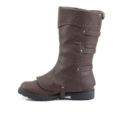 Funtasma Women's Gotham-105 Steampunk Boots - Removable Buckled Shaft, Scalloped Cuff