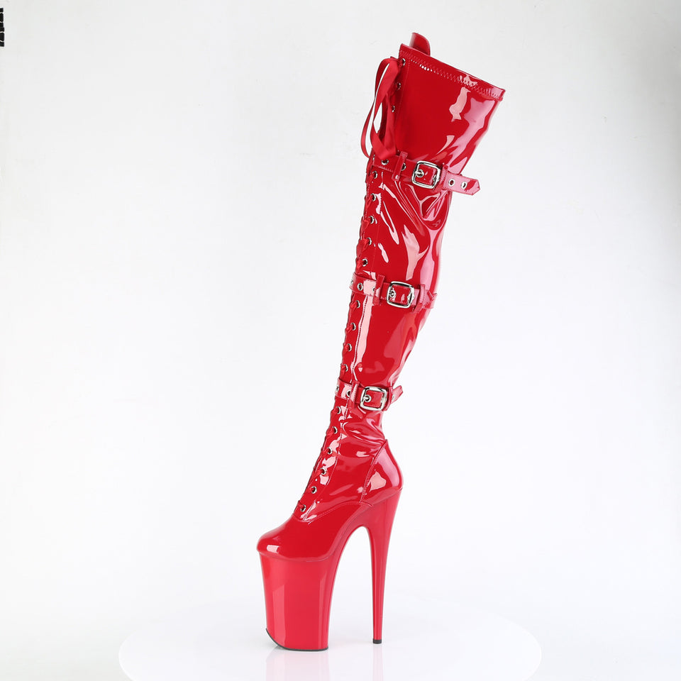 Pleaser Infinity-3028 in Red – Pleaser Shoes