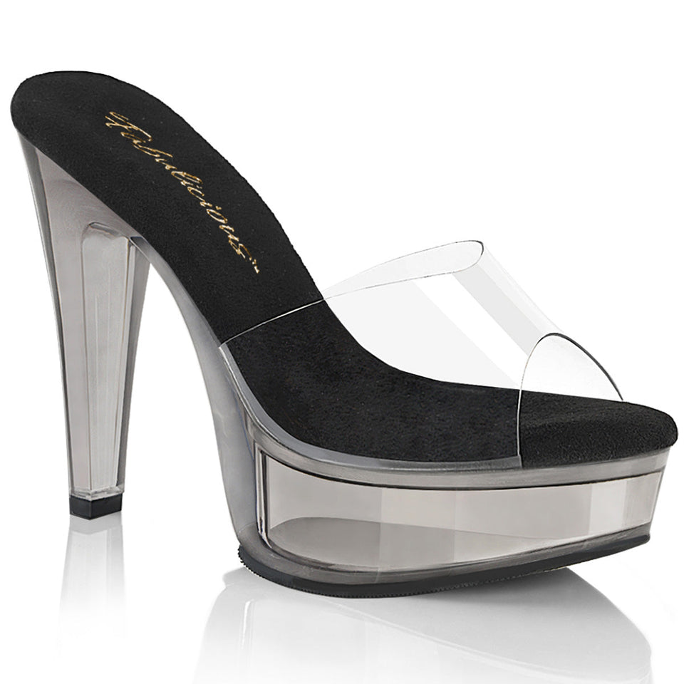 Fabulicious Martini-501 in Clear/Gray – Pleaser Shoes