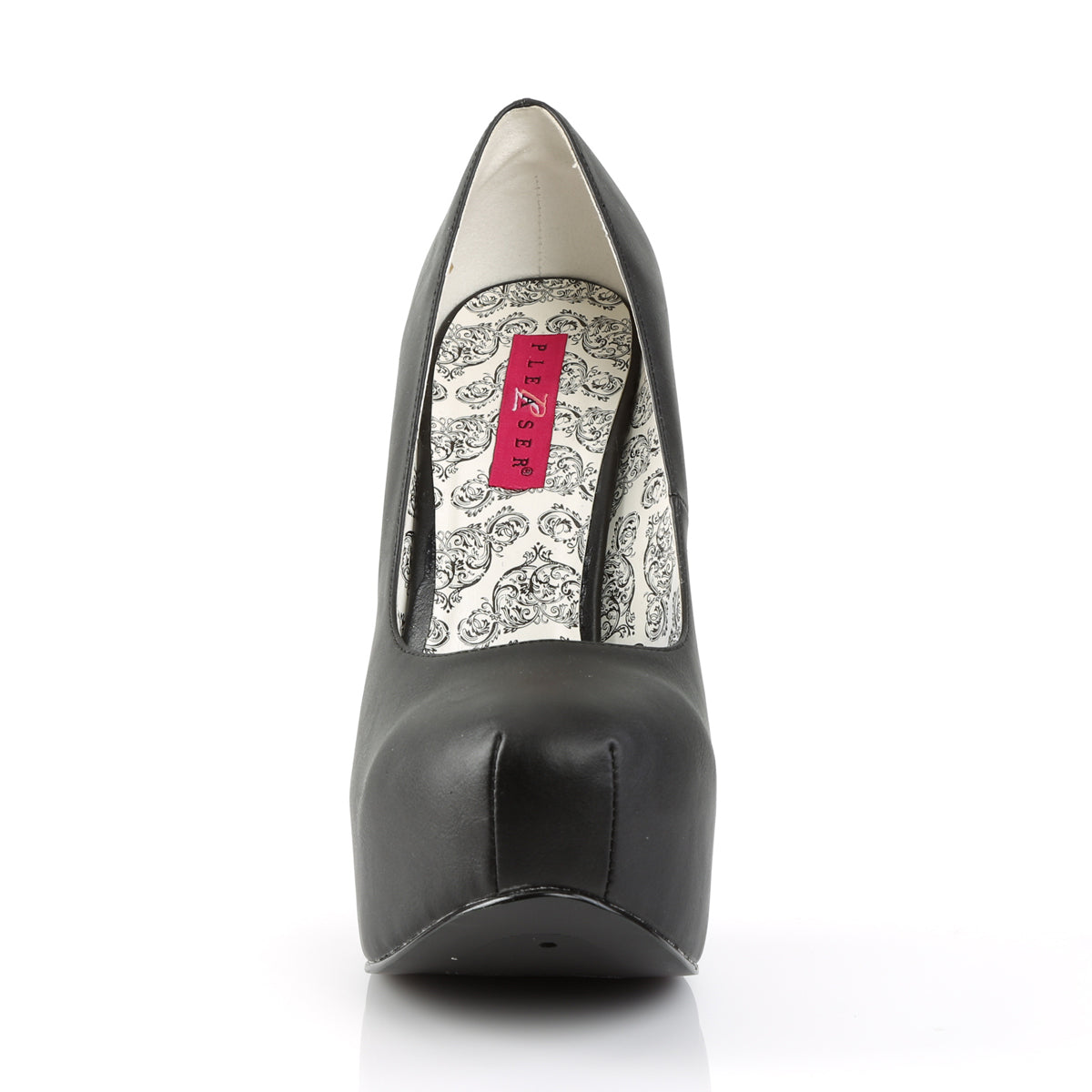 Pleaser Pink Label Teeze-06W in Black Vegan Leather â Pleaser Shoes