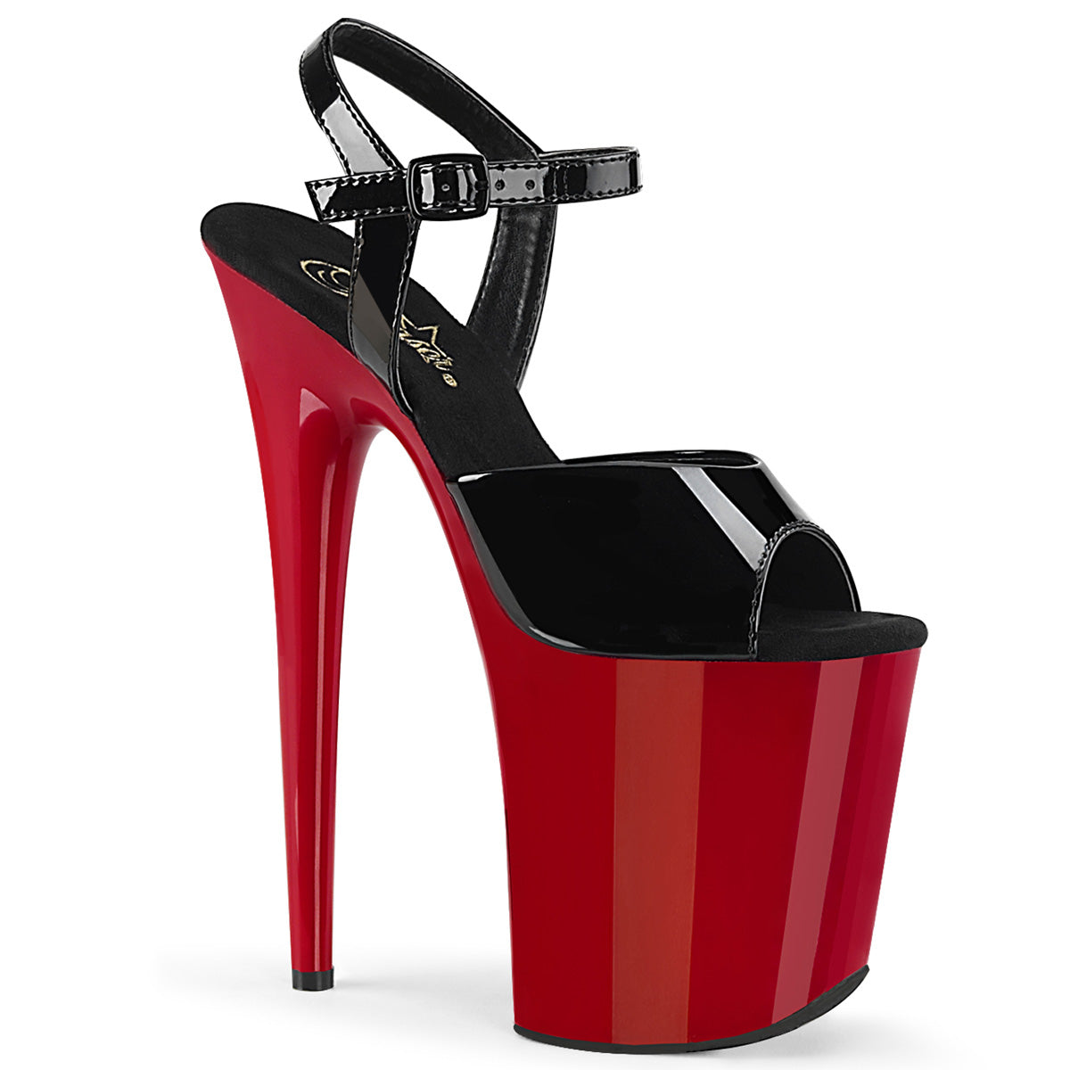 Pleaser Flamingo-809 in Black/Red – Pleaser Shoes
