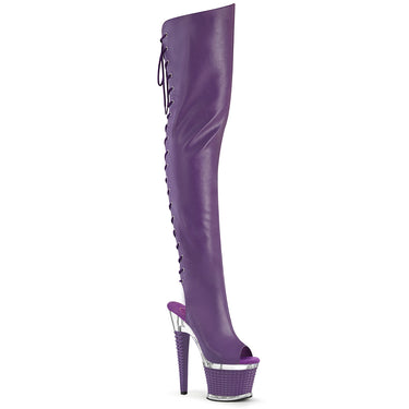 purple-faux-leather/clear-purple-matt