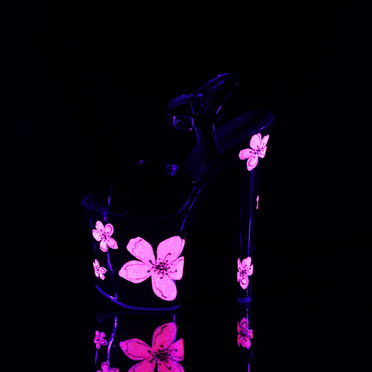 Pleaser Xtreme-809HB in Black/Pink â Pleaser Shoes